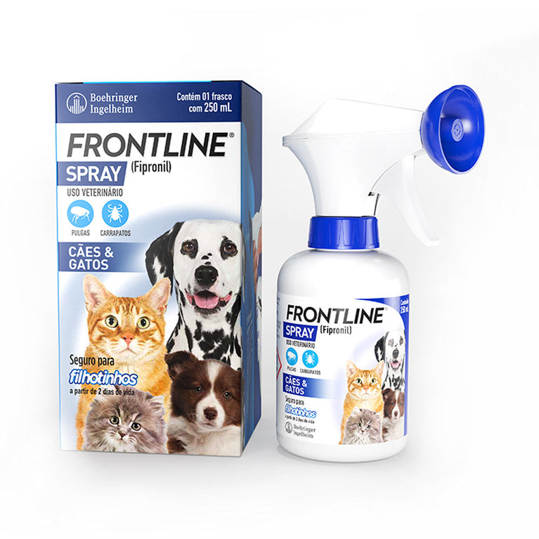 Antipulgas e Carrapatos Frontline Spray para Cães e Gatos