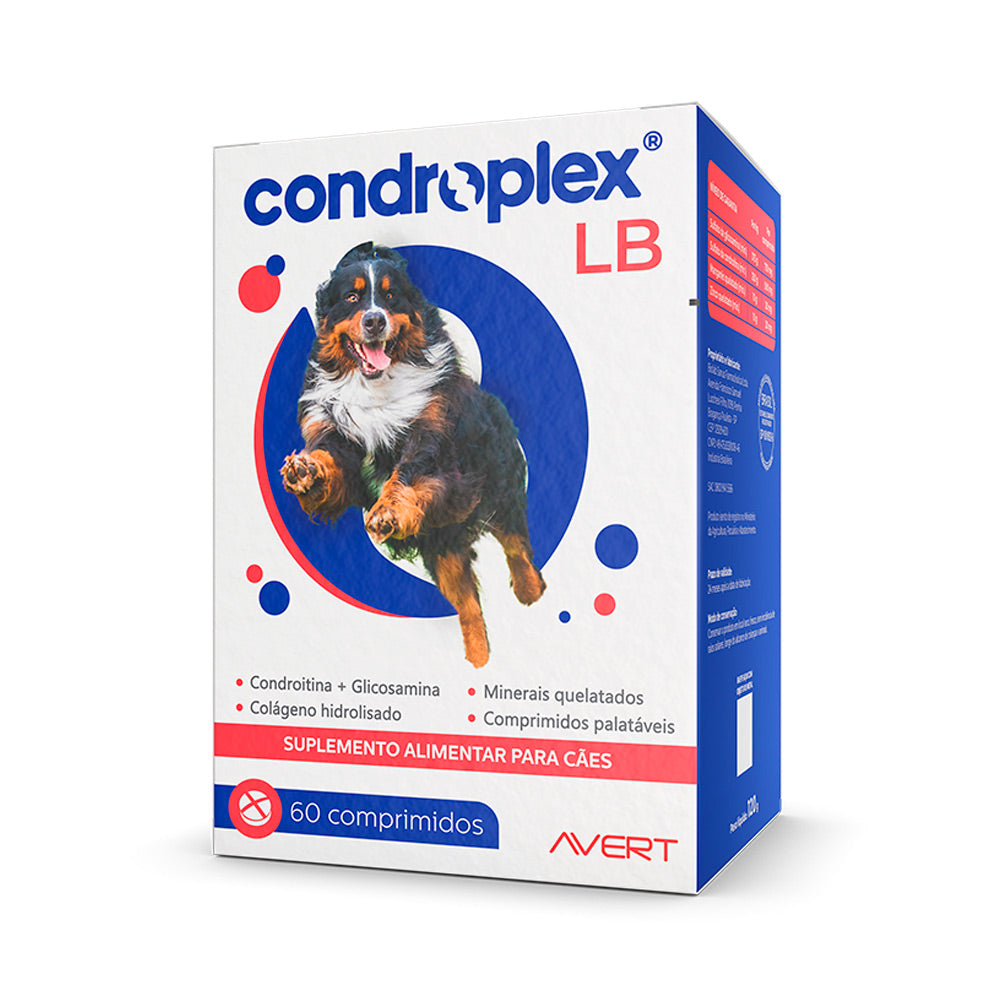 Suplemento Alimentar Avert Condroplex LB para Cães 60 Cápsulas