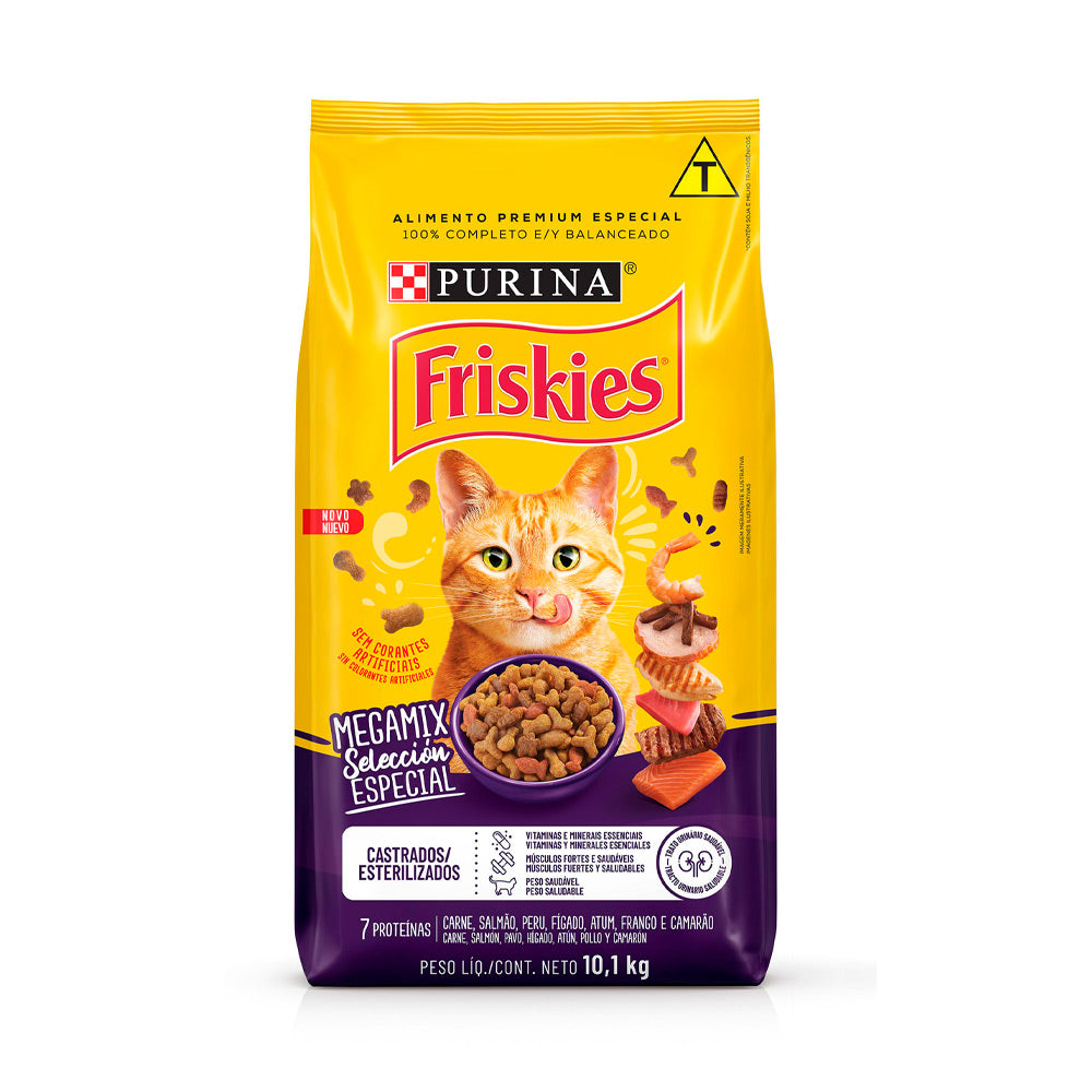 Ração Friskies Megamix para Gatos Adultos Castrados