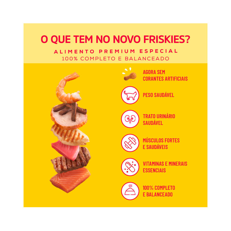 Ração Friskies Megamix para Gatos Adultos Castrados