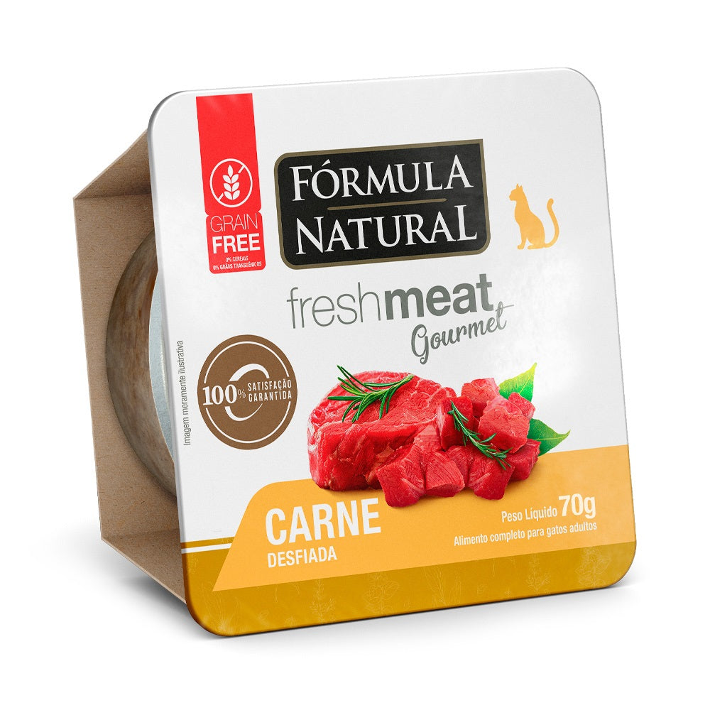 Ração Úmida Fórmula Natural Fresh Meat Gourmet para Gatos Sabor Carne 70 g