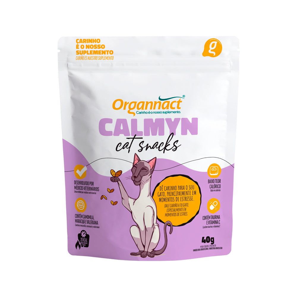 Suplemento Organnact Calmyn Cat Snacks para Gatos 40 g