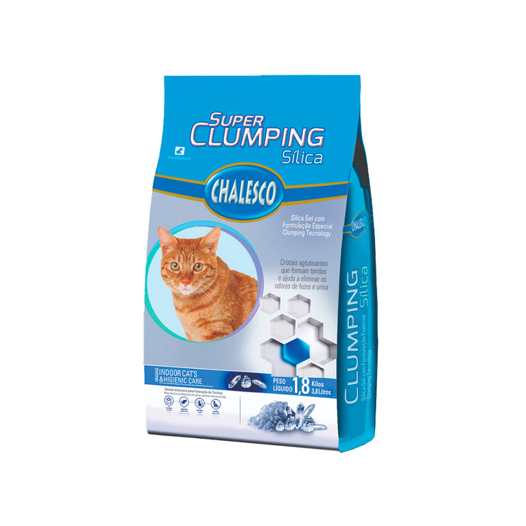 Areia Higiênica Chalesco Sílica Clump para Gatos 1,8 Kg