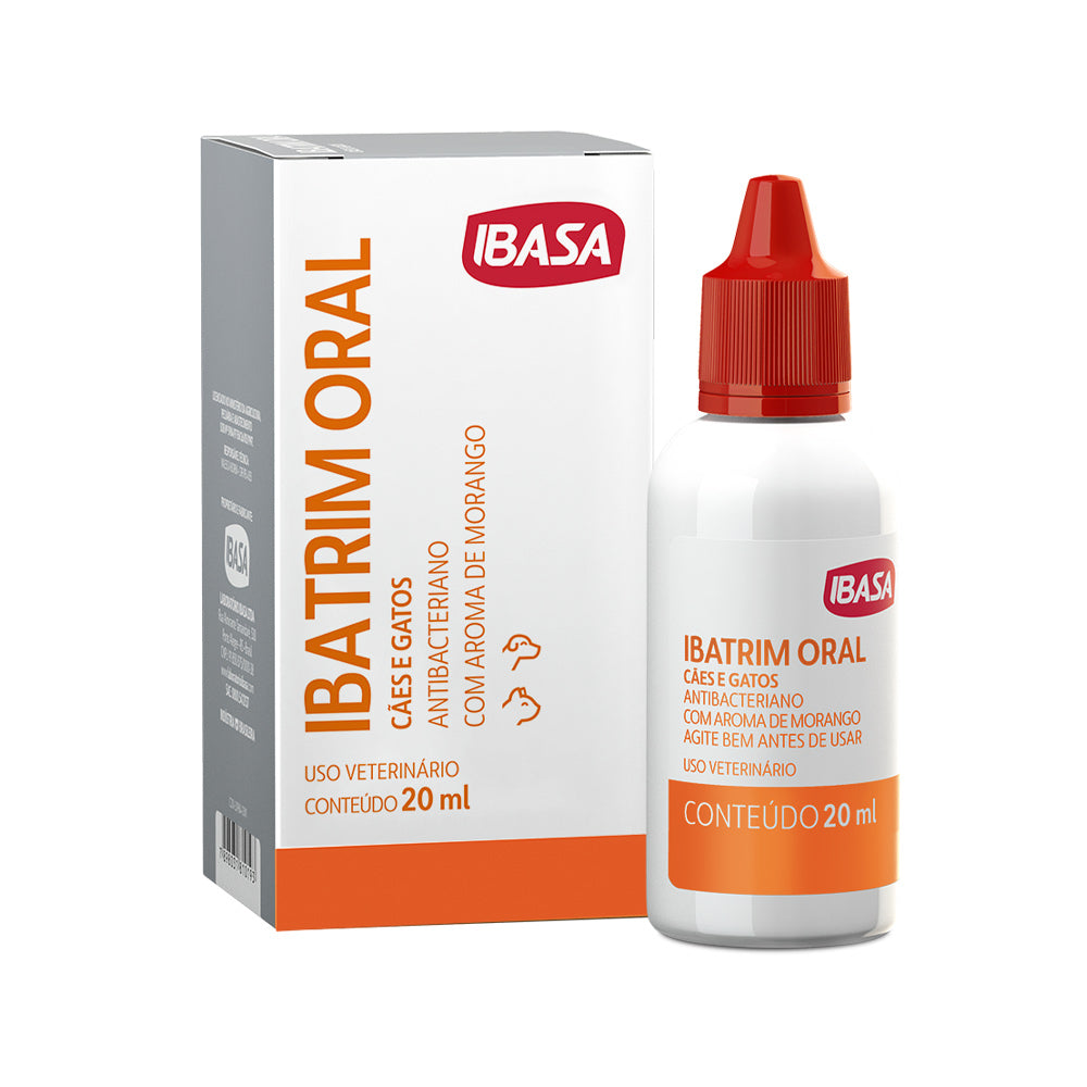 Antibiótico Ibasa Ibatrim Oral para Cães e Gatos 20 mL