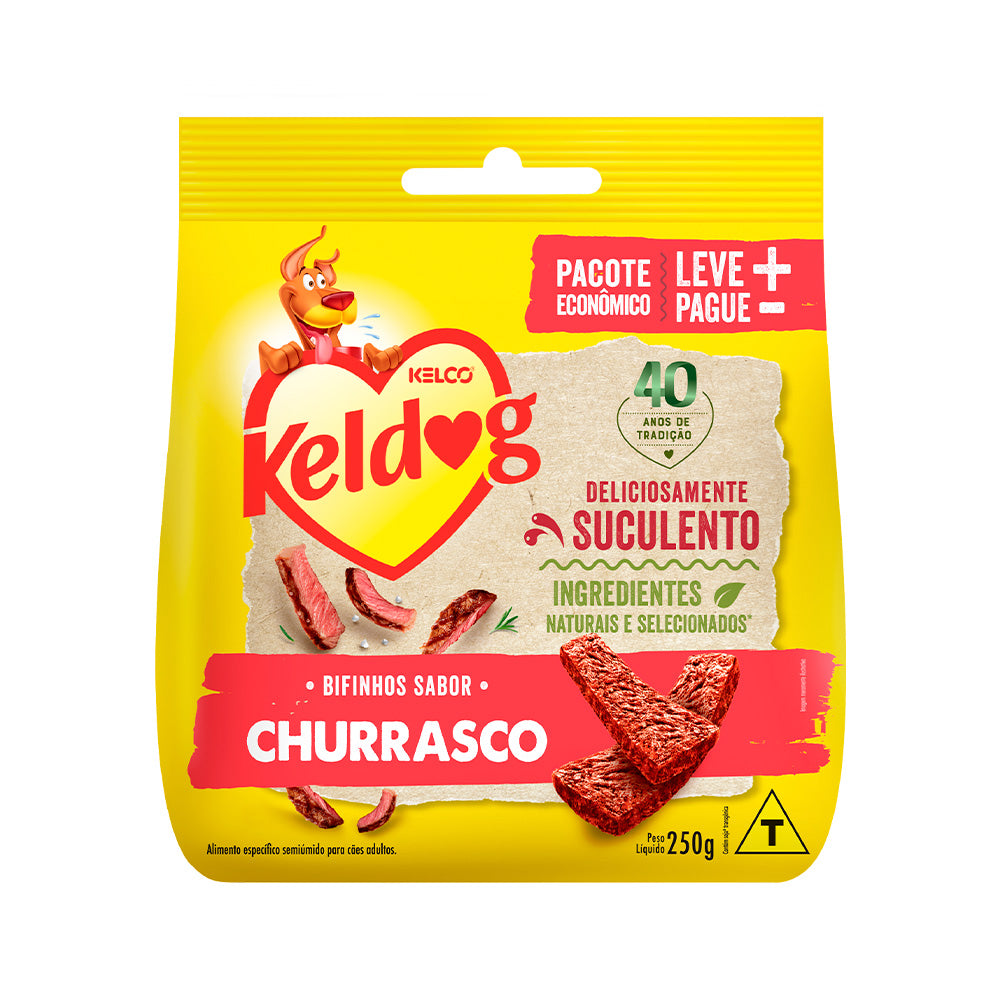 Bifinho Keldog para Cães Sabor Churrasco 250 g