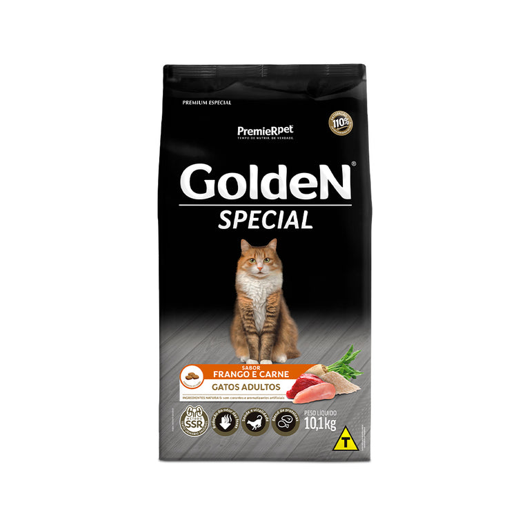 Ração Golden Special para Gatos Adultos Sabor Frango e Carne