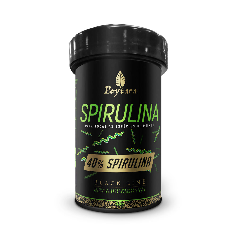 Ração Poytara Spirulina Black Line para Peixes