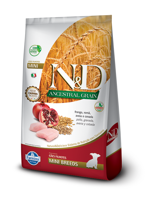 Ração para Cães Farmina N&D Ancestral Grain Raças Mini Filhotes Sabor Frango