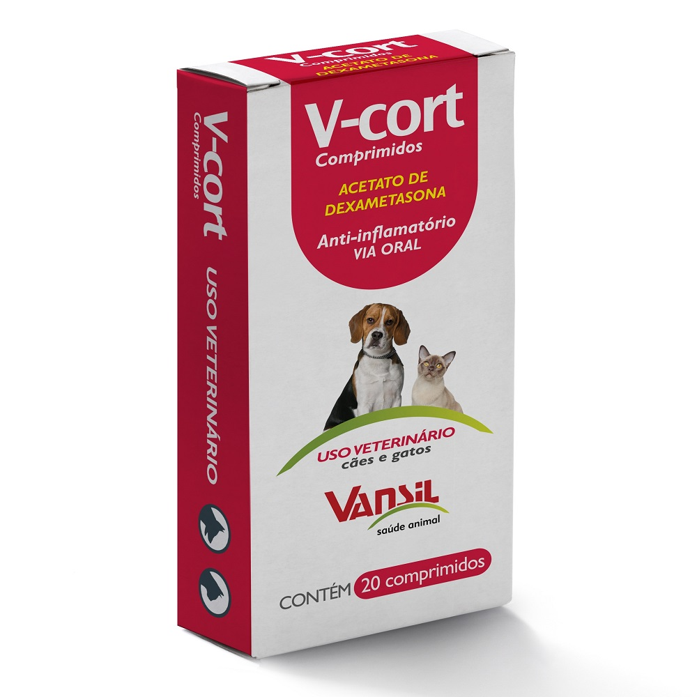 Anti-Inflamatório V-Cort Vansil para Cães e Gatos 200 mg