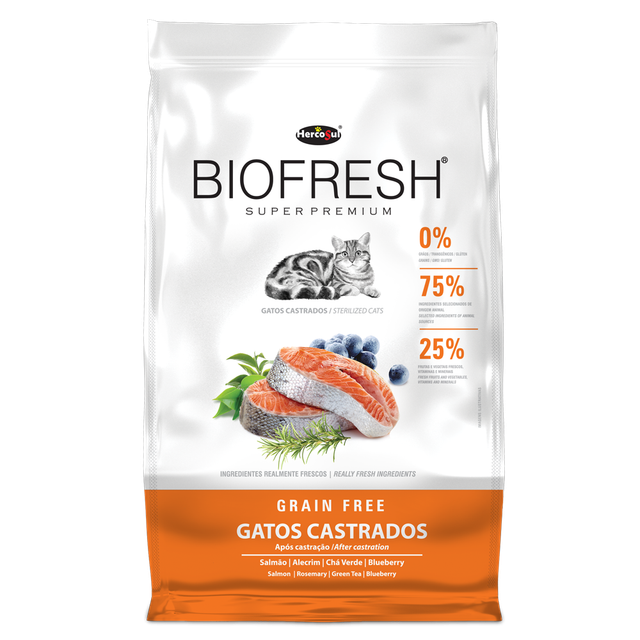 Ração Biofresh para Gatos Castrados Sabor Salmão