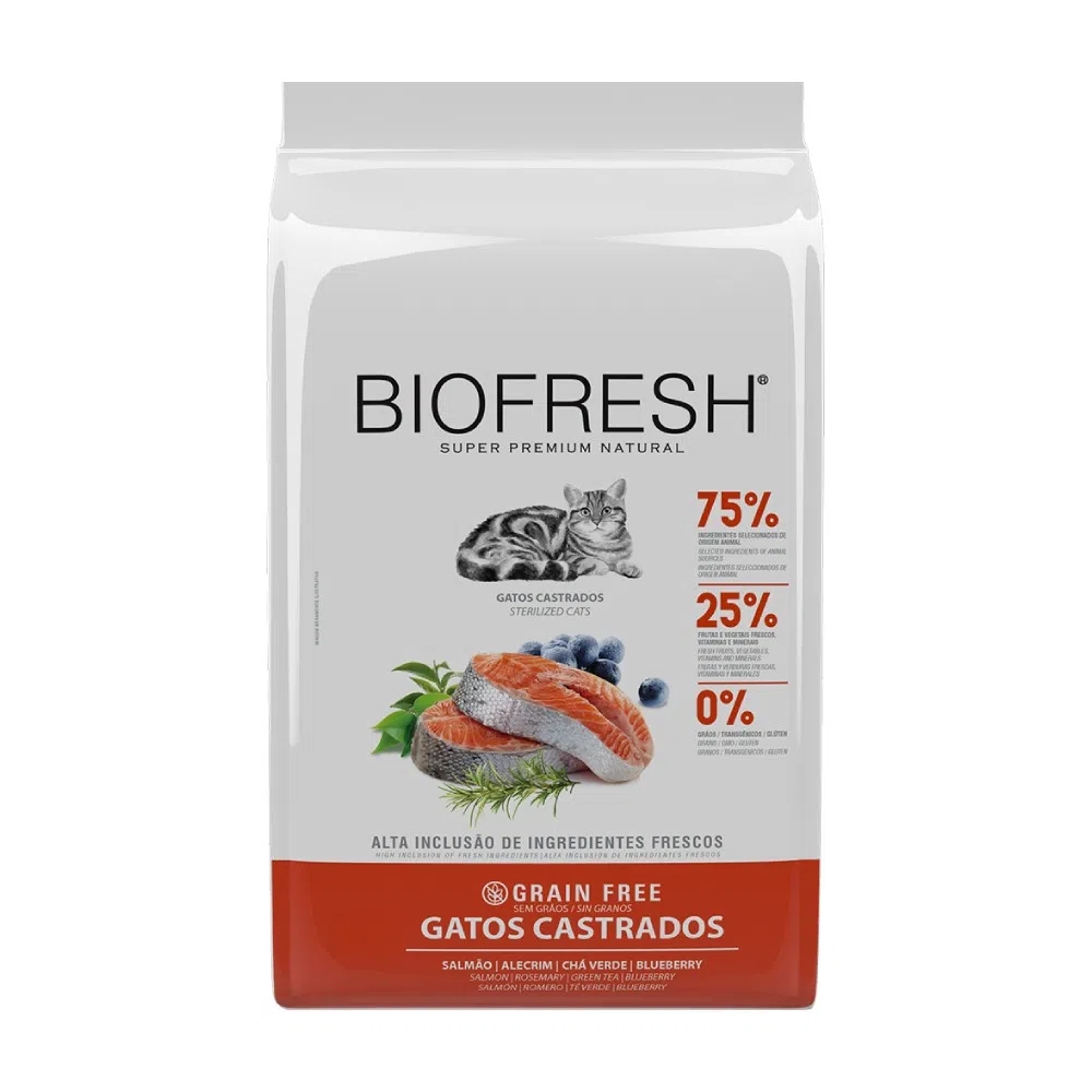 Ração Biofresh para Gatos Castrados Sabor Salmão