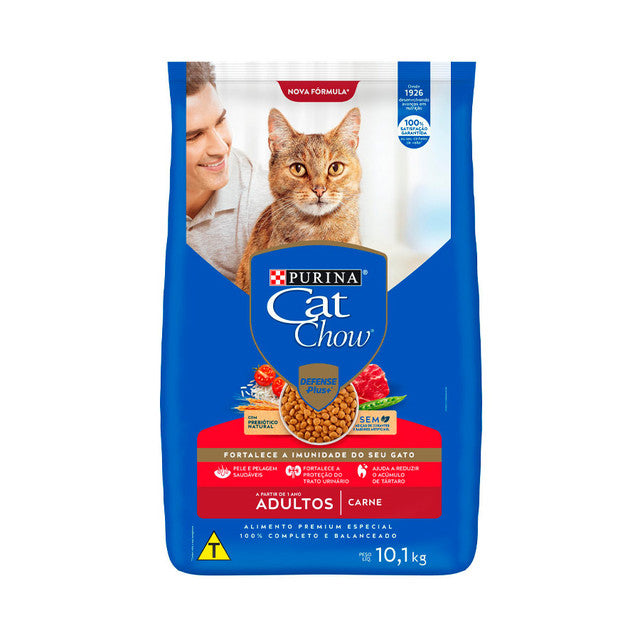 Ração Cat Chow para Gatos Adultos Sabor Carne