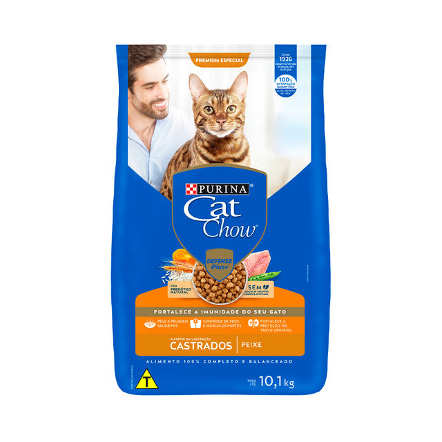 Ração Nestlé Purina Cat Chow para Gatos Castrados Sabor Frango