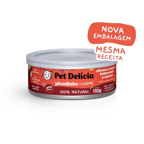 Ração Úmida Pet Delícia para Gatos Picadinho de Carne