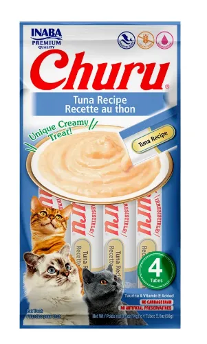 Petisco Purê Churu para Gatos Sabor Atum 4 unidades de 56 g