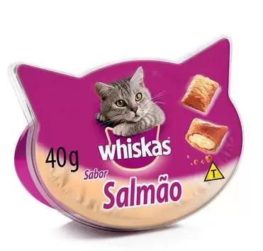 Petisco Whiskas Temptations para Gatos Adultos Sabor Salmão 40 g