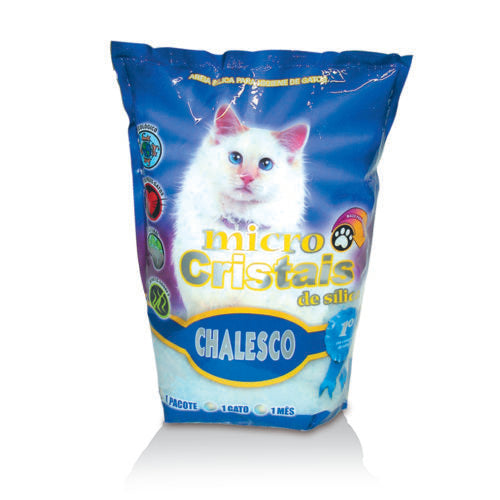 Areia Higiênica Chalesco com Micro Cristais de Sílica para Gatos 1,8 Kg