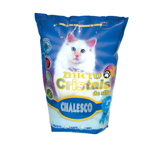 Areia Higiênica Chalesco com Micro Cristais de Sílica para Gatos 1,8 Kg