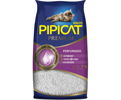 Areia Higiênica para Gatos Pipicat Premium Perfumado 4 Kg