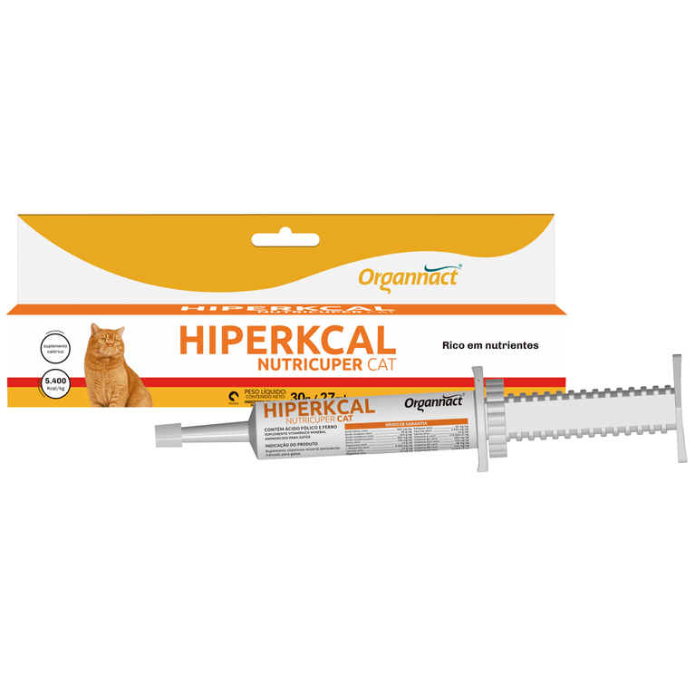 Suplemento Organnact Hiperkcal Nutricuper Cat para Gatos 30 g