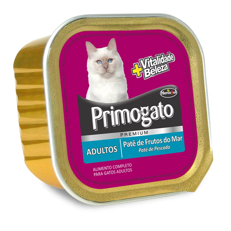 Ração Primogato Premium para Gatos Sabor Pate Frutos do Mar