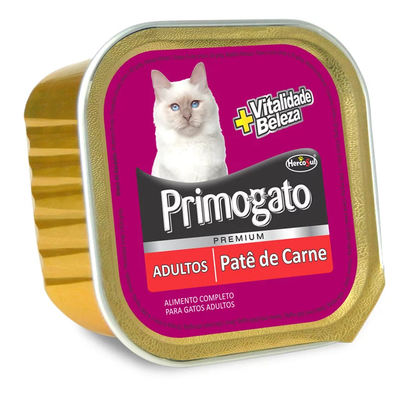 Ração Primogato Premium para Gatos Sabor Pate Carne