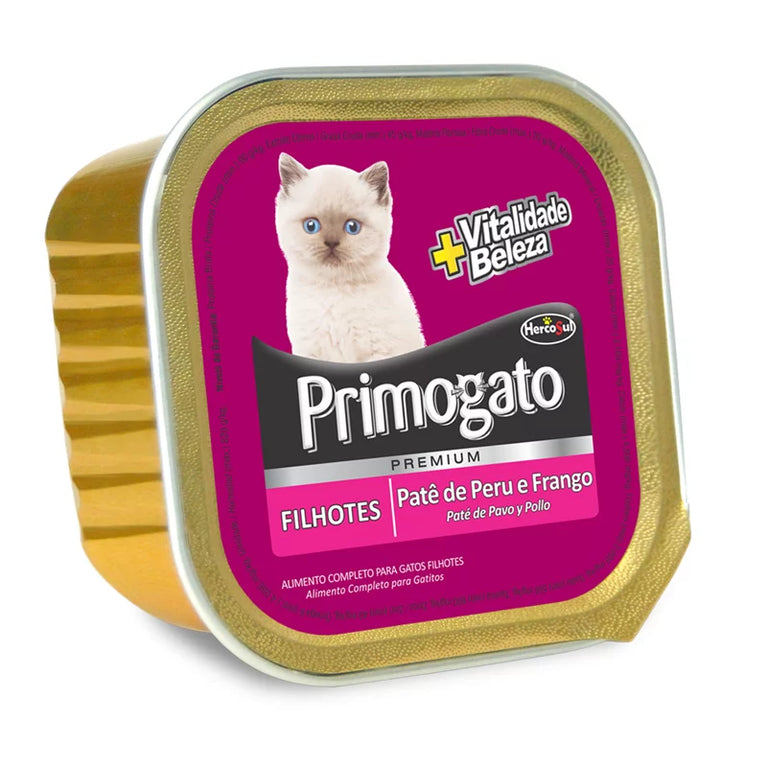 Ração Primogato Premium para Gatos Filhotes Sabor Pate