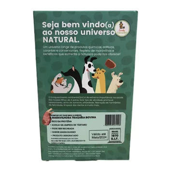 Petisco Cozinha Natural Pet A Maravilhosa Traqueia Bovina 2 Unidades