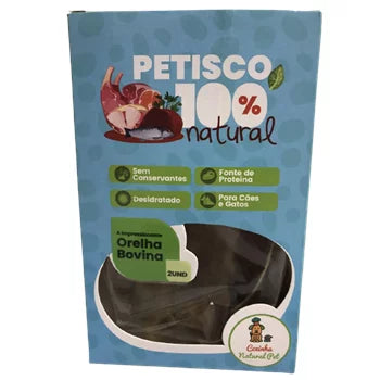 Petisco Cozinha Natural Pet A Impressionante Orelha Bovina 2 Unidades