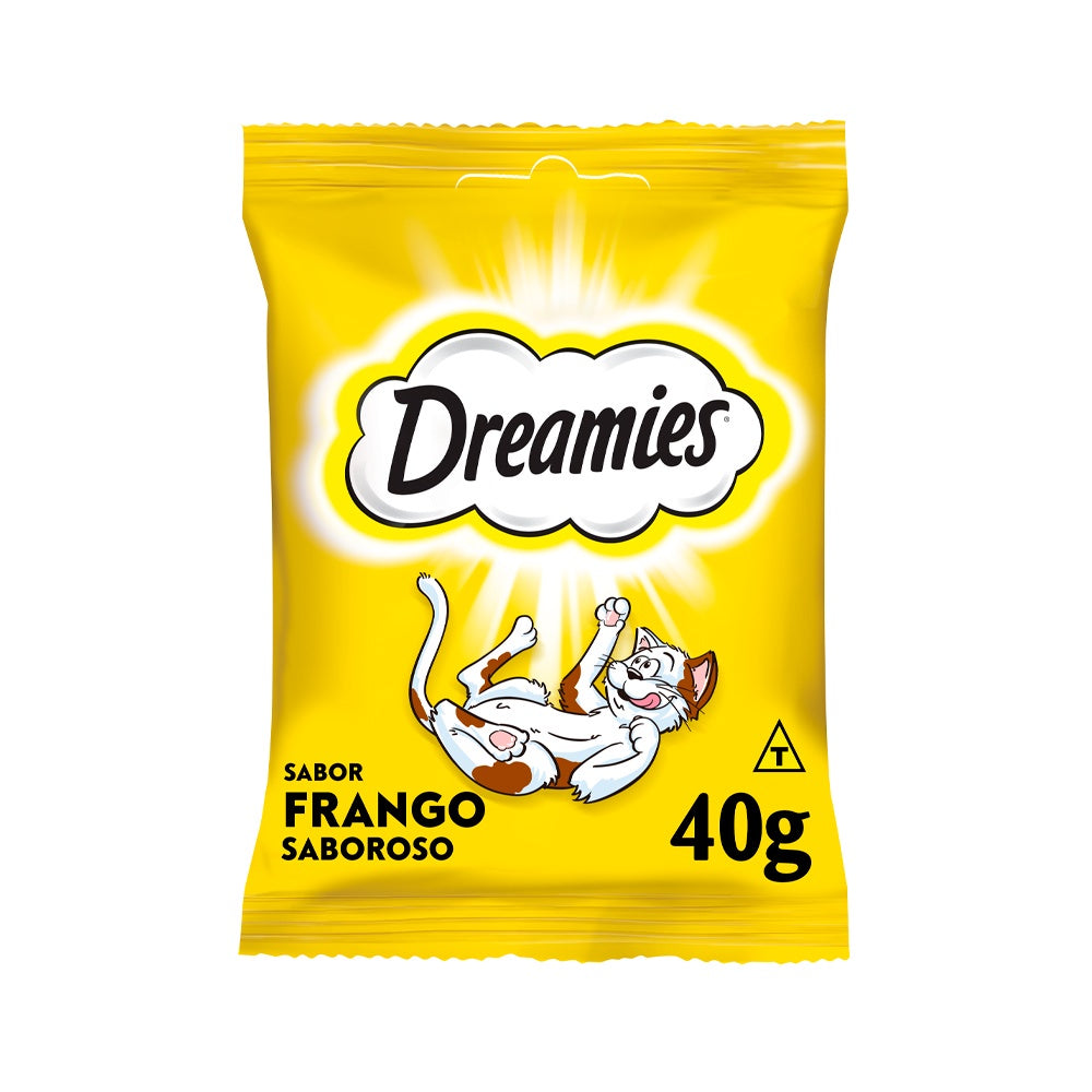 Petisco Dreamies para Gatos Adultos Sabor Frango 40 g