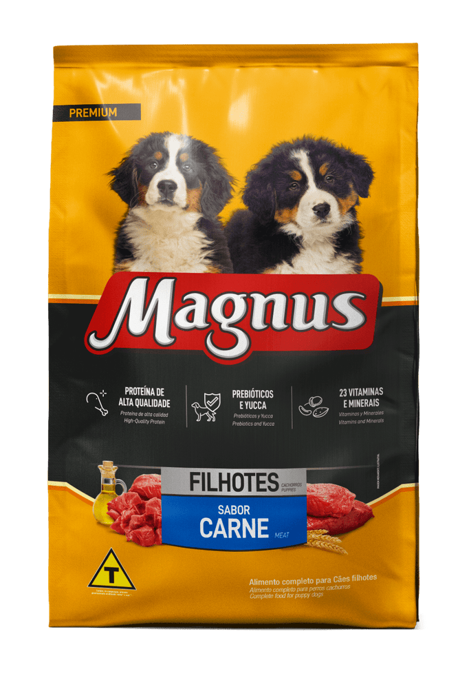 Ração Magnus Premium para Cães Filhotes Sabor Carne