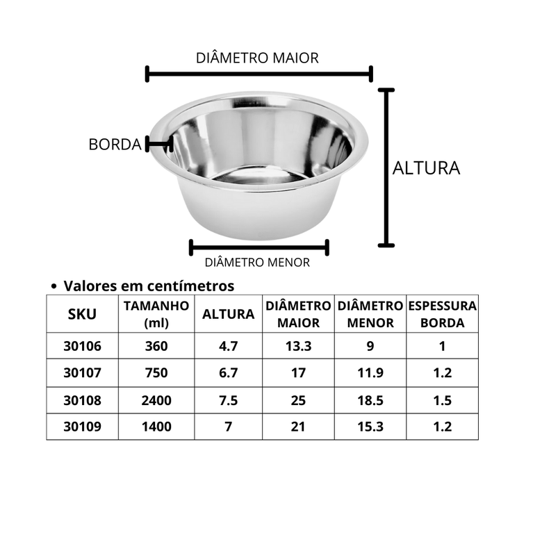 Comedouro Chalesco Tigela Inox para Cães