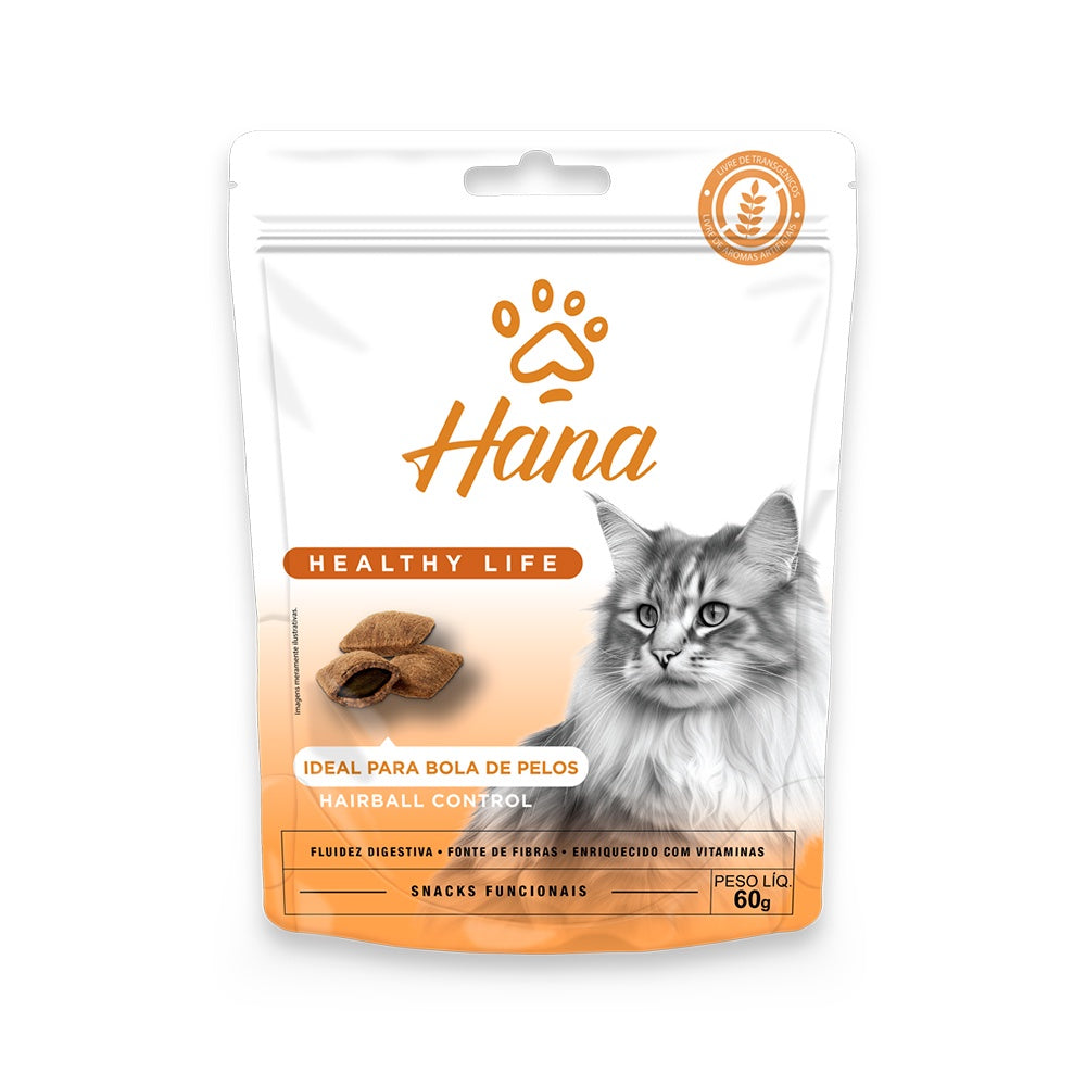 Petisco Hana Nuggets Hairball Control para Gatos 60 g