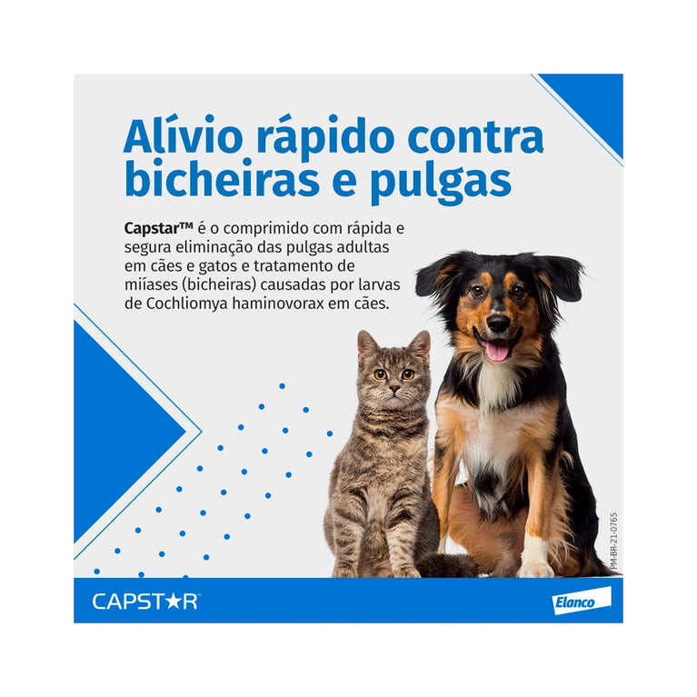 Antipulgas Elanco Capstar 11,4 mg para Cães e Gatos até 11,4 Kg