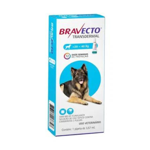 Antipulgas e Carrapatos Bravecto Transdermal para Cães de 20 a 40 Kg