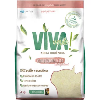 Kit 2 unidades Areia Higiênica Viva Verde Vida Descomplicada 4 Kg