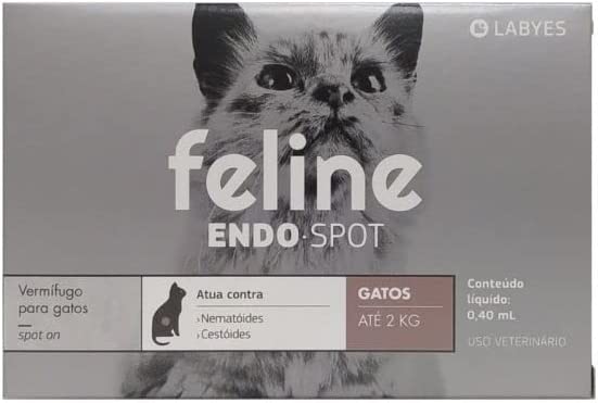 Vermífugo Labyes Feline Endospot para Gatos de até 2 Kg pipeta de 0,4 mL