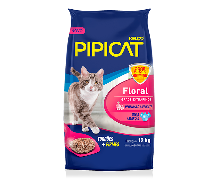 Areia Higiênica para Gatos Pipicat Floral