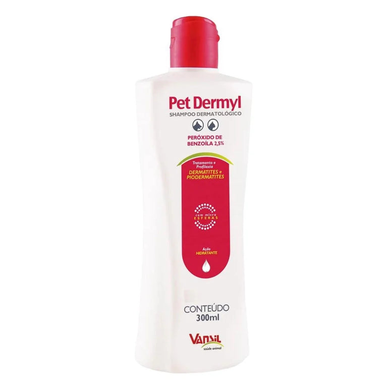 Shampoo Dermatológico Pet Dermyl Vansil para Cães e Gatos 300 mL