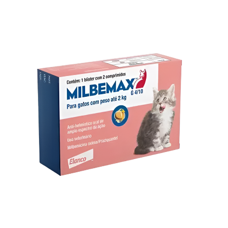 Vermífugo Milbemax FC para Gatos até 2 Kg 2 Comprimidos