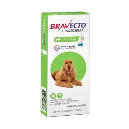 Antipulgas e Carrapatos Bravecto Transdermal para Cães de 10 a 20 Kg