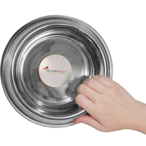 Comedouro Germanhart Inox com Anel de Silicone Antiformiga para Cães e Gatos