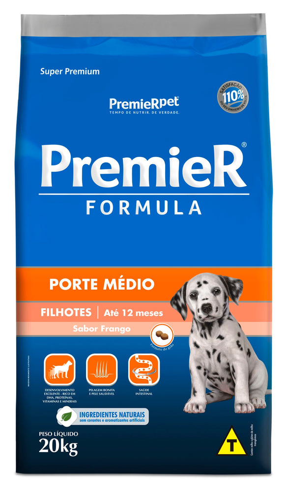 Ração PremieR para Cães Filhotes de Raças Médias Sabor Frango