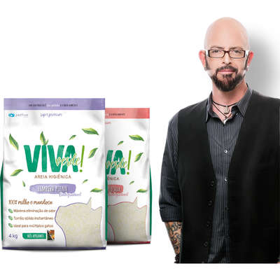 Kit 3 unidades Areia Higiênica Viva Verde Vida Descomplicada 4 Kg