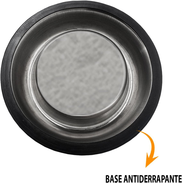 Comedouro Chalesco Antiderrapante Inox para Cães