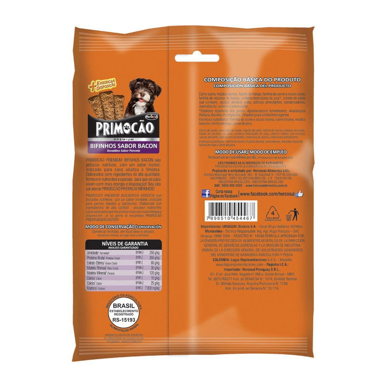 Bifinho Primocão Premium para Cães Sabor Bacon 60 g