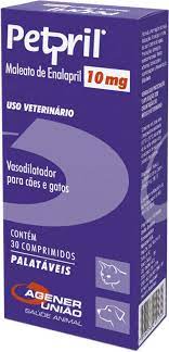 Vasodilatador Petpril Agener União para Cães e Gatos 10 mg 30 Comprimidos