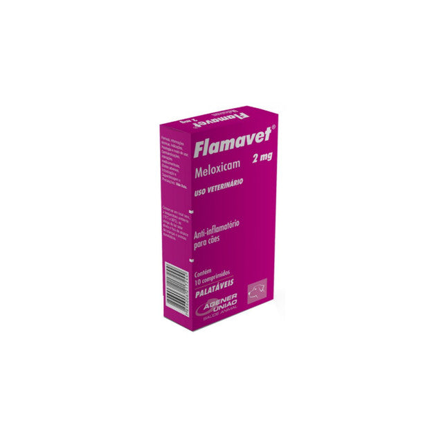 Anti-inflamatório Flamavet 2 mg Agener para Cães 10 Comprimidos