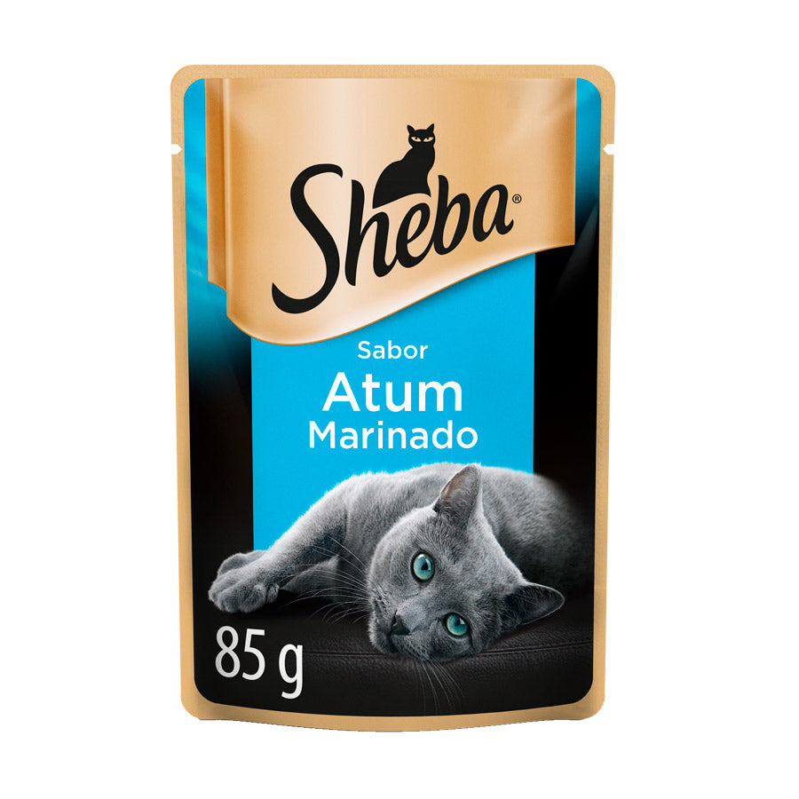 Ração Úmida Sheba para Gatos Adultos Sabor Atum Marinado Sachê 85 g