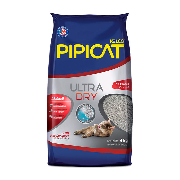 Areia Higiênica para Gatos Pipicat Ultra Dry